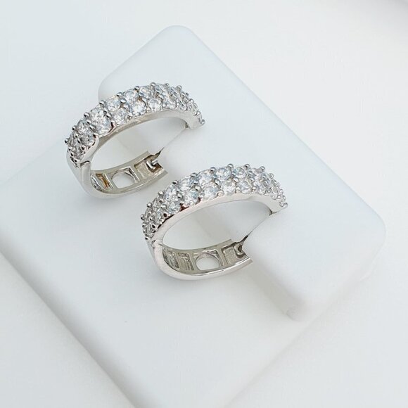 "925 Sterling Silver Cubic Zirconia Earrings, U19254897 - Picture 9 of 11